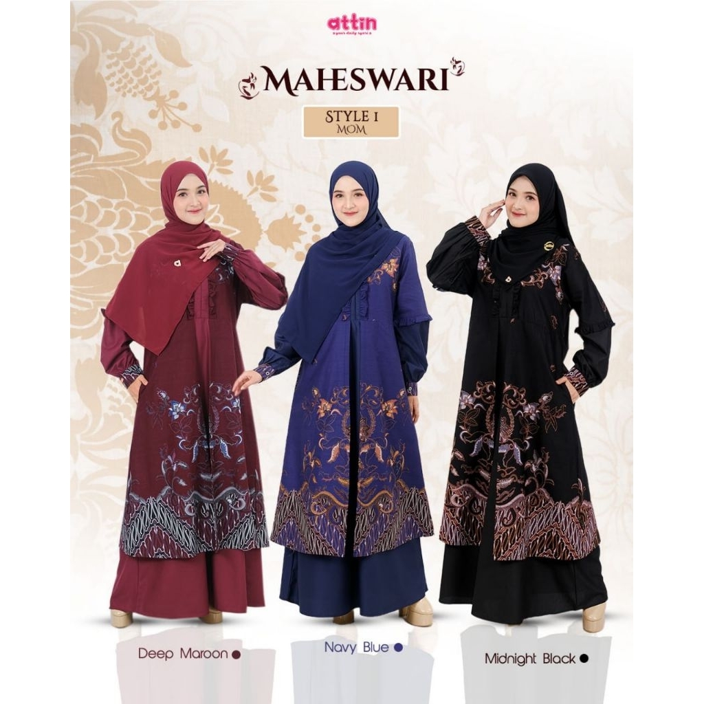 Gamis Batik Maheswari Dress By Attin Hijab