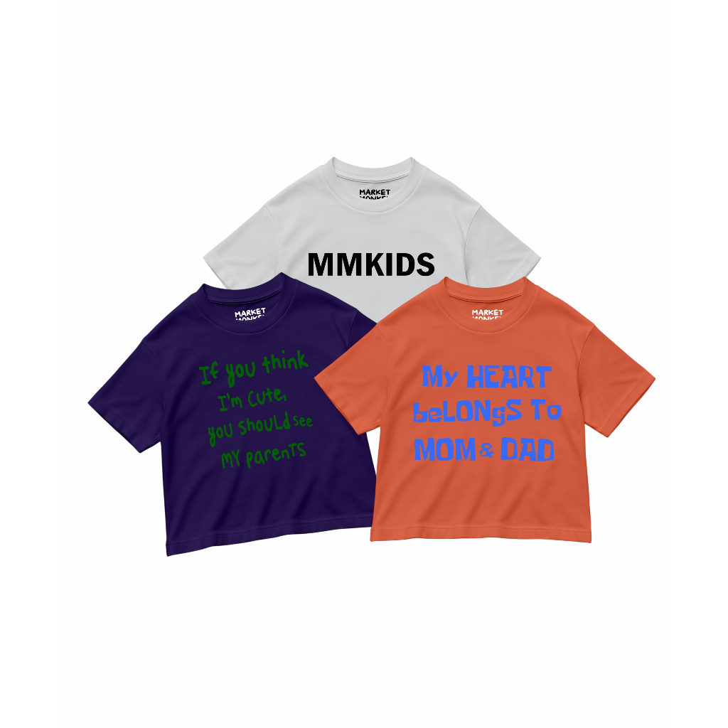 Kaos Anak Font Market Monkey Oversize Cotton Combed 24s