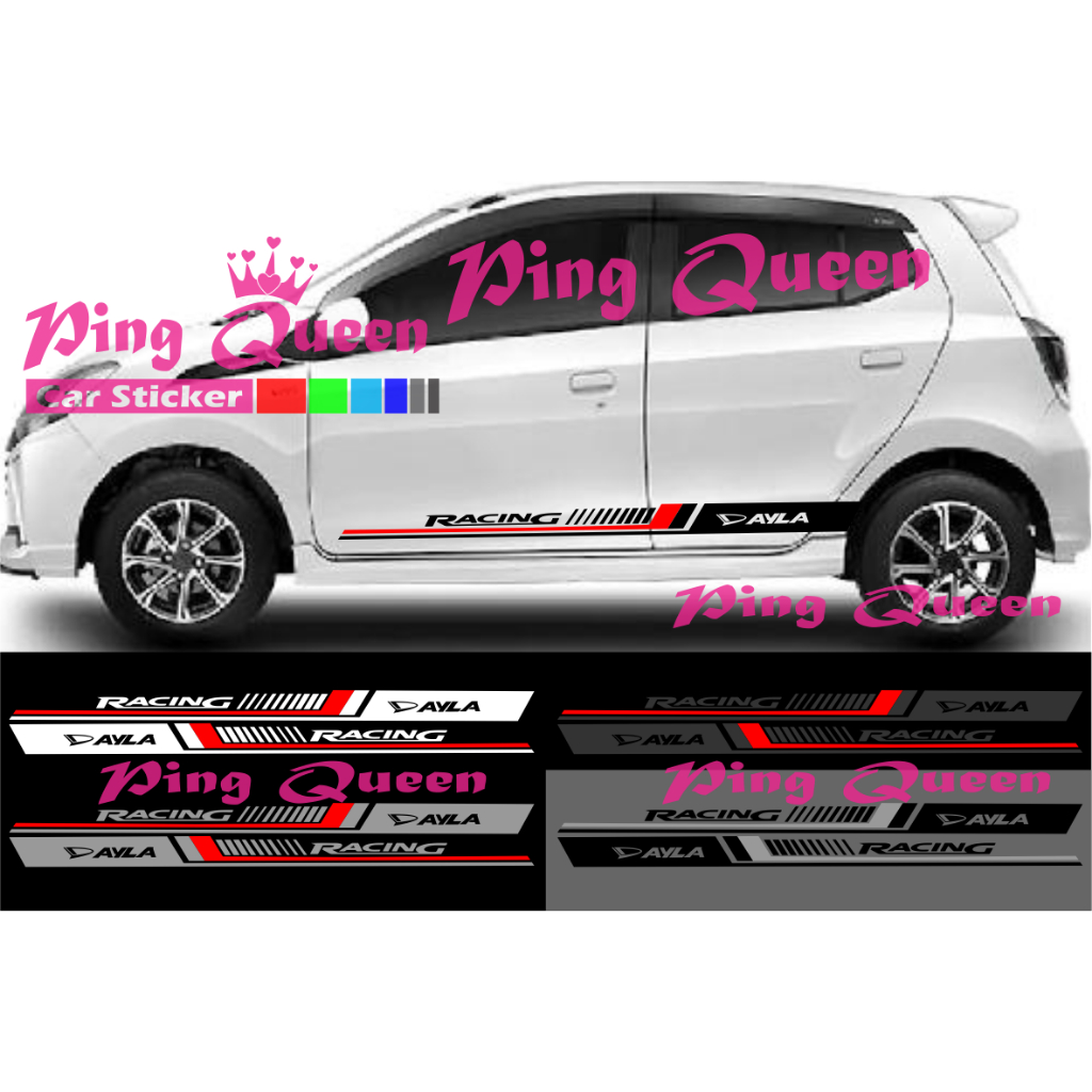 new sticker stiker mobil ayla cutting sticker mobil daihatsu ayla