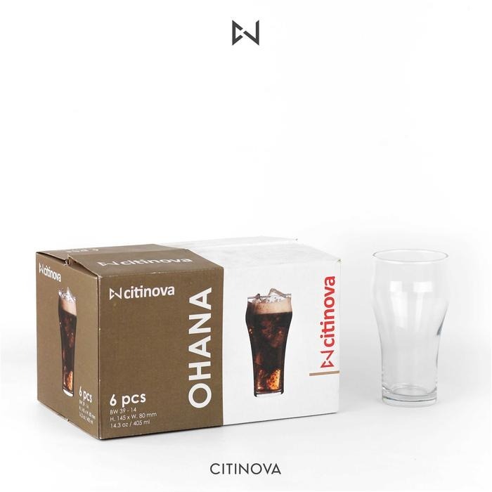 Gelas Citinova Kaca Ohana 6 pcs Setengah Lusin / Glassware