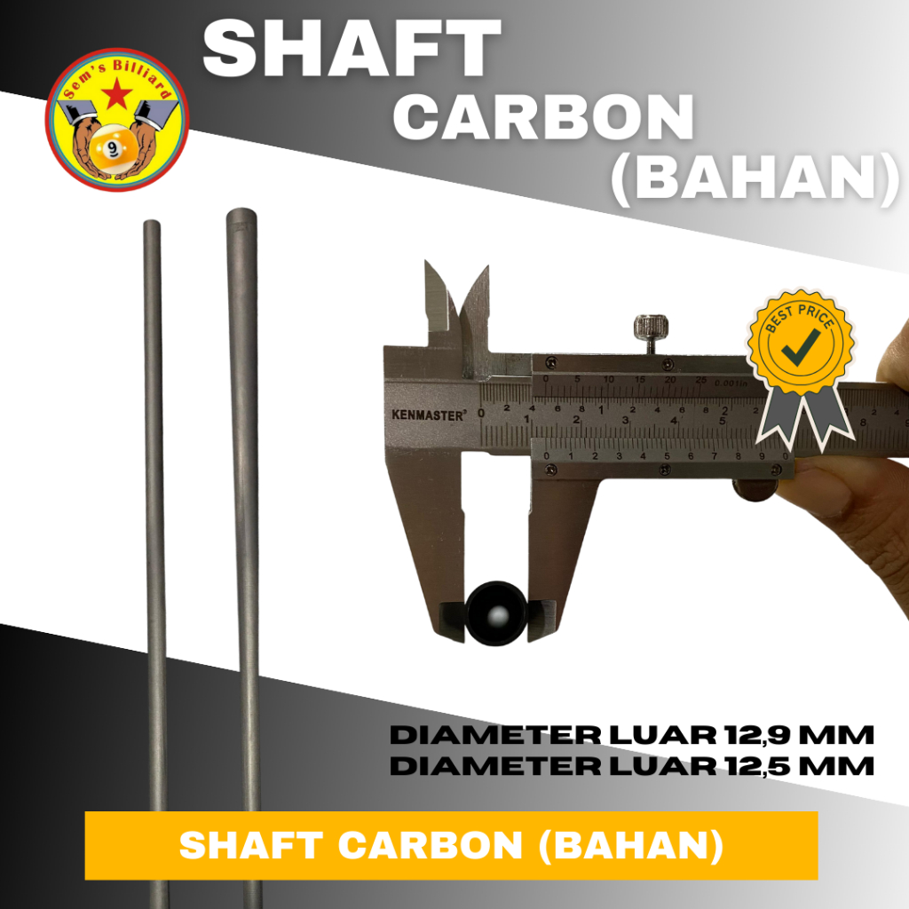 Bahan Shaft Carbon Gladiator - Stick Billiard - Shaft Carbon - Carbon Cue - Billiard