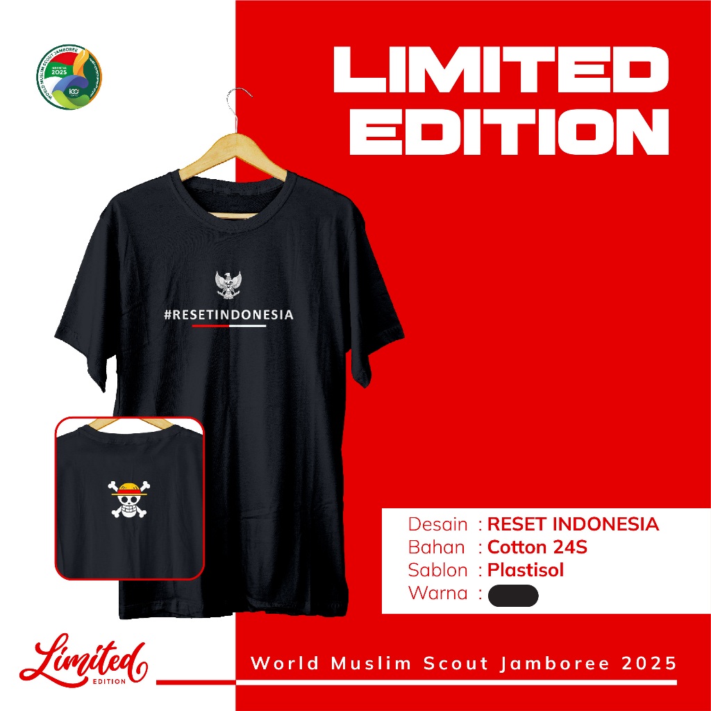 Merchandise Rene Turos - Kaos “Reset Indonesia”