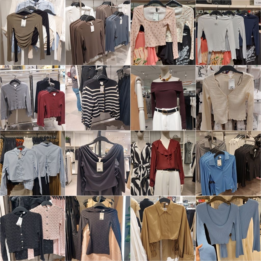 [SALE] JASTIP CROP TOP lengan panjang | fine knit cardigan | ribbed top | manset H&M