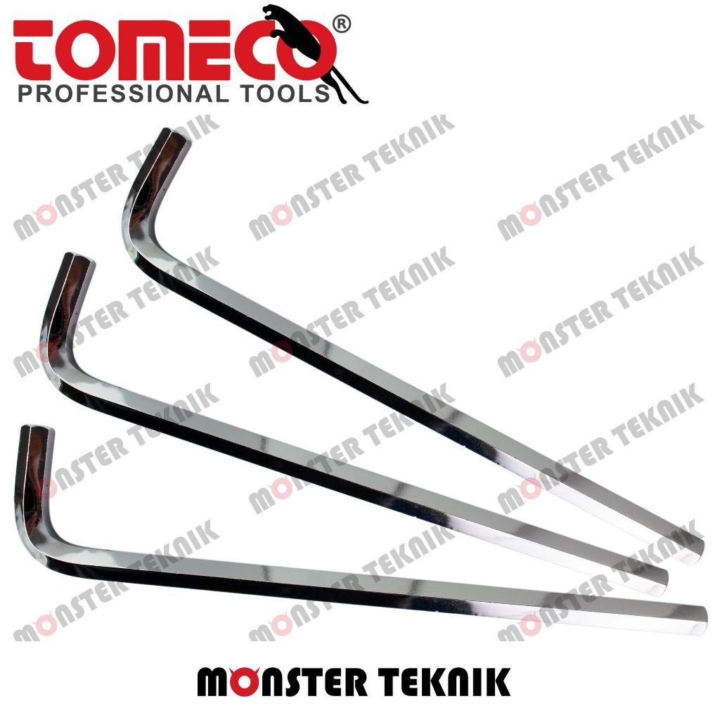 Kunci L panjang Tomeco Wrench Hexagonal Key Extra Long CR-V Hex