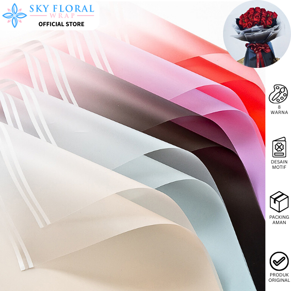 

Sky Floral Wrap 20 Lembar Kertas Buket Gradient Cellophane Flower Wrapping Paper Florist Gradiasi Color List KB6044