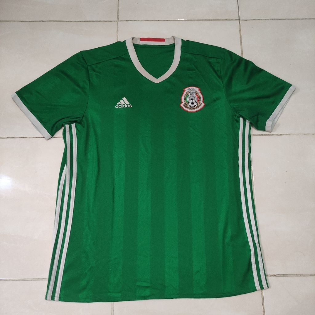 Kaos Jersey Bola Mexico Meksiko 2016 Home Size XL Original Authentic