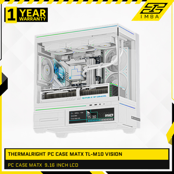 THERMALRIGHT PC CASE MATX TL-M10 VISION (9.16 INCH LCD) WHITE