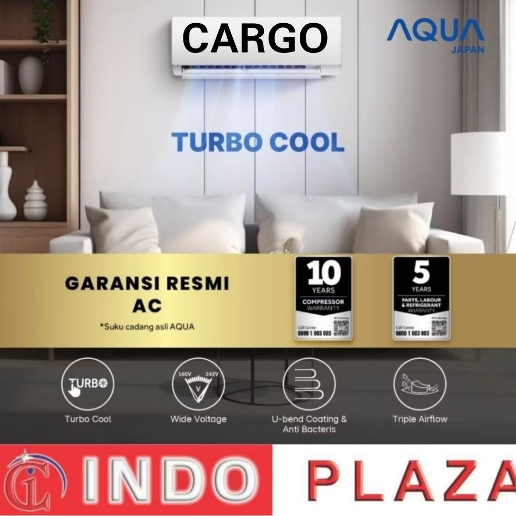AC AQUA 1 PK AQA-KR/CR-09FQAL / AQA-KR/CR-09FQDL ANTI CORROSION + BACTERIAL FIN (LUAR MEDAN)