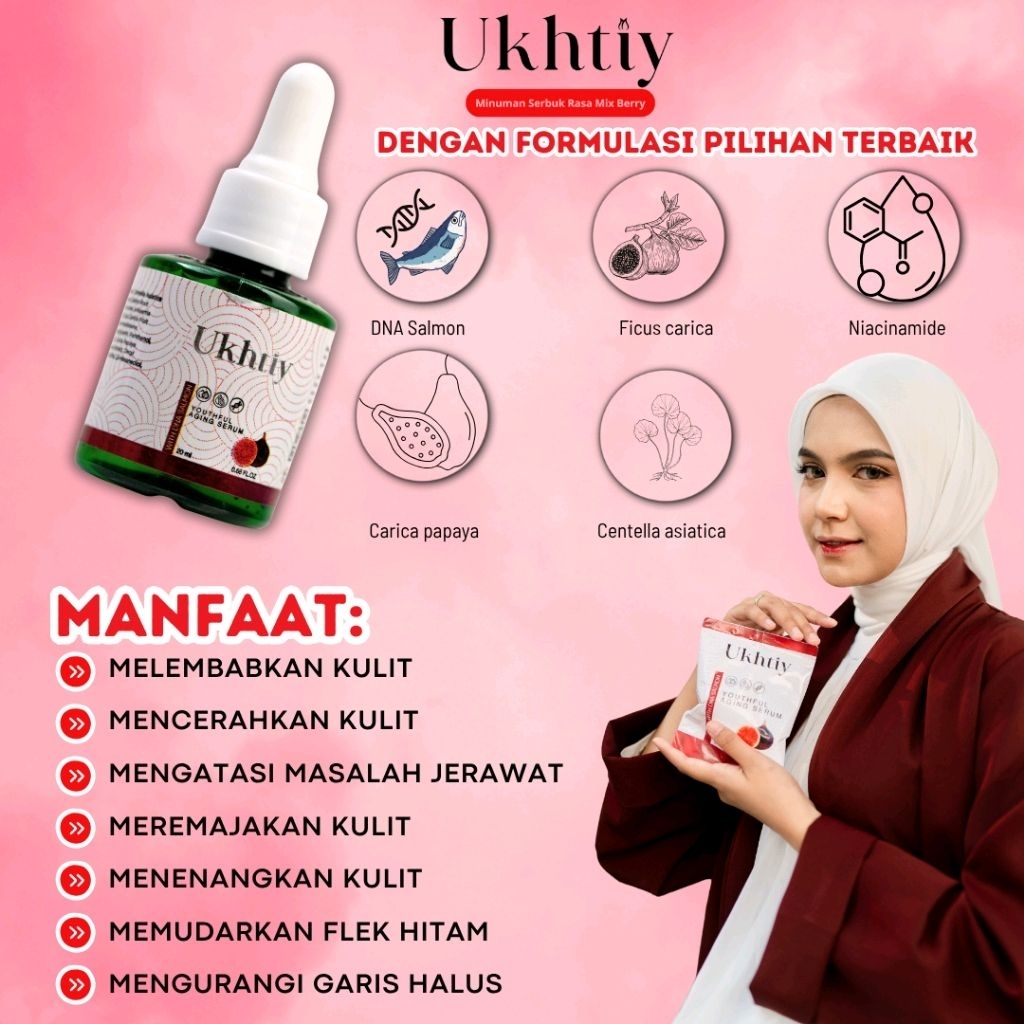 SERUM UKHTIY - Ukhtiy Membantu Menghilangkan Flek Hitam Dan Bekas Jerawat