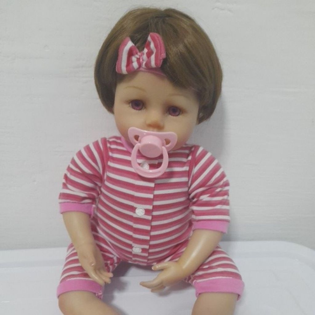 Pinky Reborn Baby Doll Cloth-Silicone Preloved