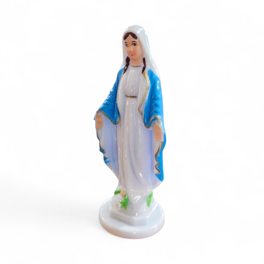 Pajangan Meja/Mobil Patung Bunda Maria TT 10cm Warna Biru