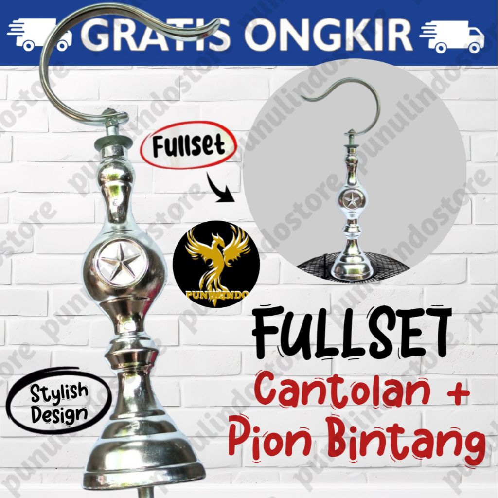 Gantungan Cantolan Sangkar Pleci Helopet Lovebird Kapsul Fullset Motif Polos Pion Bintang
