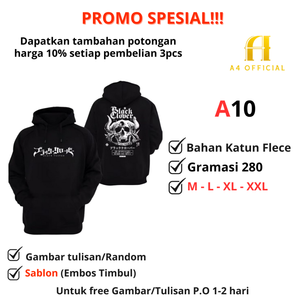 Sweater Hoodie Anime One Piece Luffy Jacket Hoodie Anime One Piece Bahan Katun Fleece Gramasi 280 - 