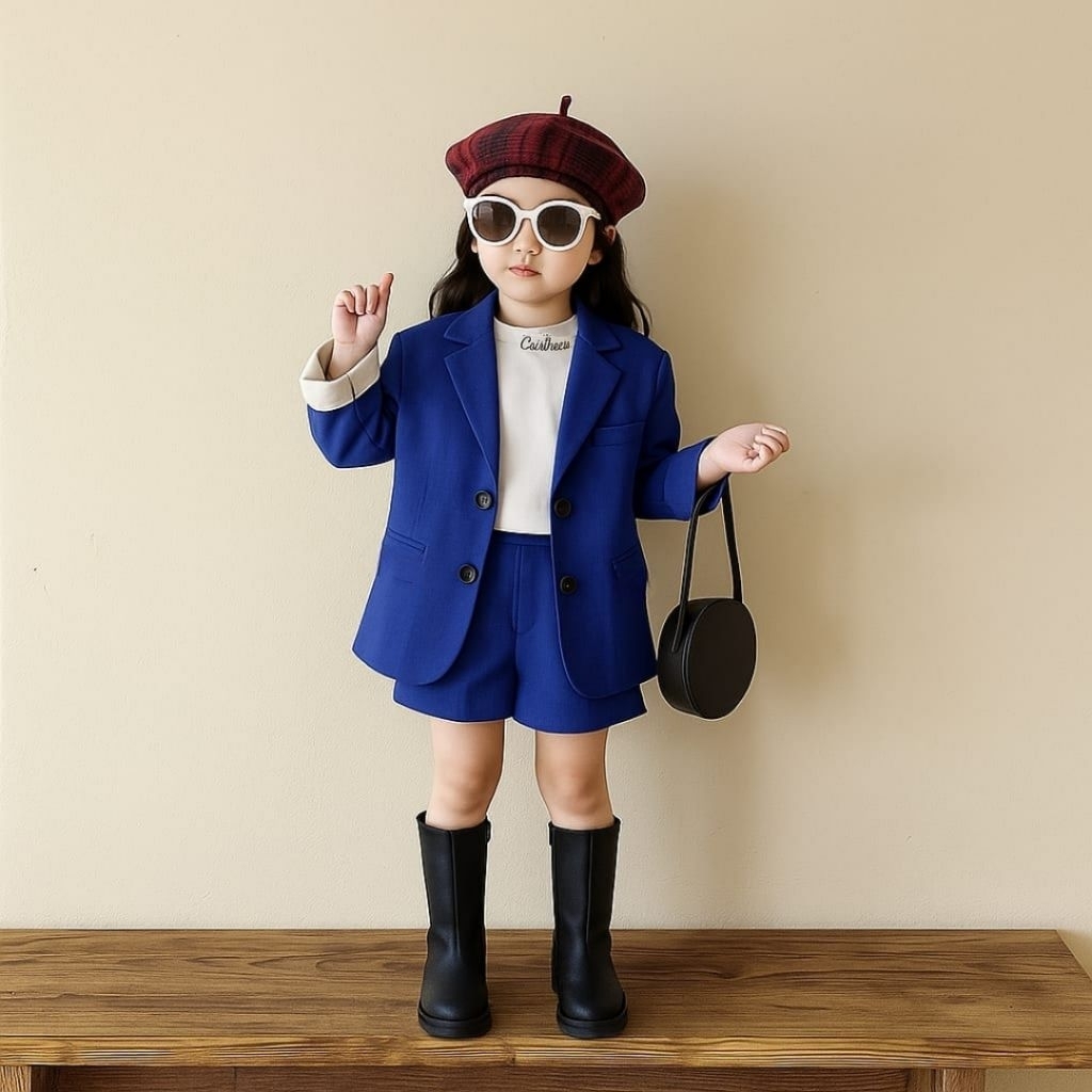 Set Go Girl Kid Setelan Blazer Anak Perempuan Fashion Korea Kasual & Formal Baju Setelan Jass Anak C