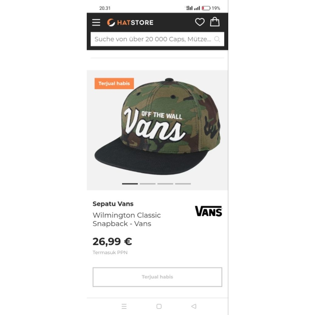 SNAPBACK VANS ARMY ORIGINAL