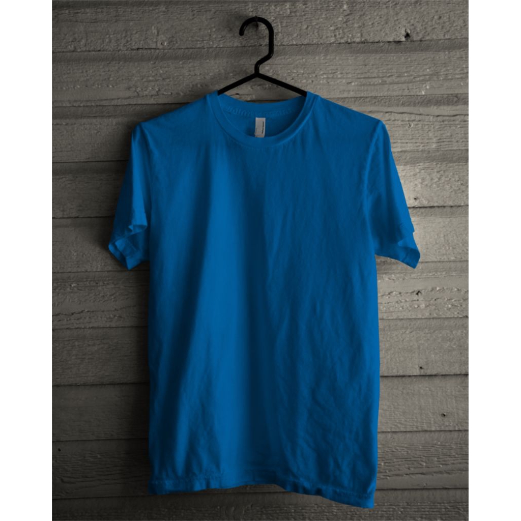 kaos polos biru muda