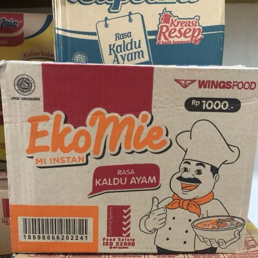 Eko Mie 1 karton rasa Kaldu Ayam isi 40 bungkus