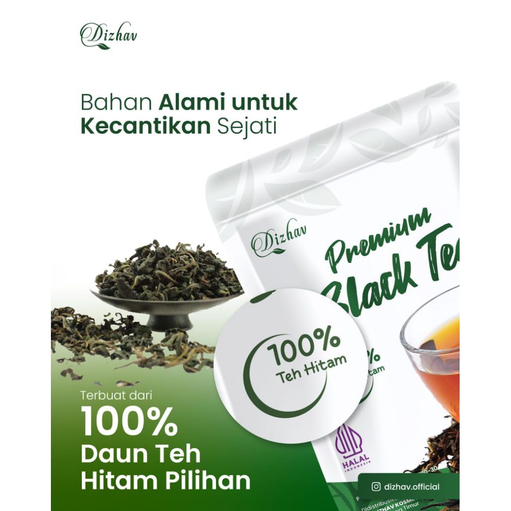 

(NEW) DIZHAV PREMIUM BLACK TEA || DAUN TEH HITAM || 100% ORIGINAL || COD ✓ GRATIS ONGKIR