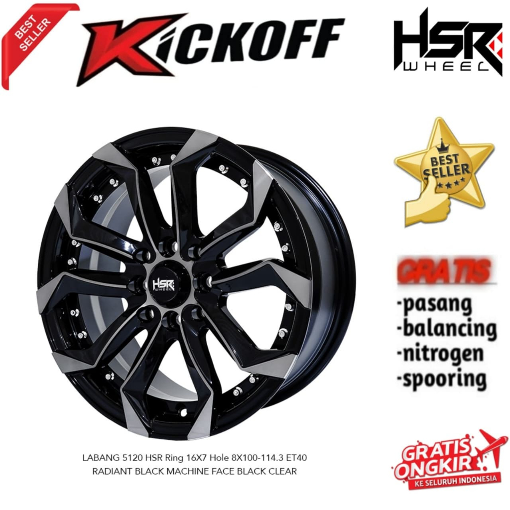 Velg Racing HSR LABANG R16 MobilYaris Kijang Xenia Jazz Dll