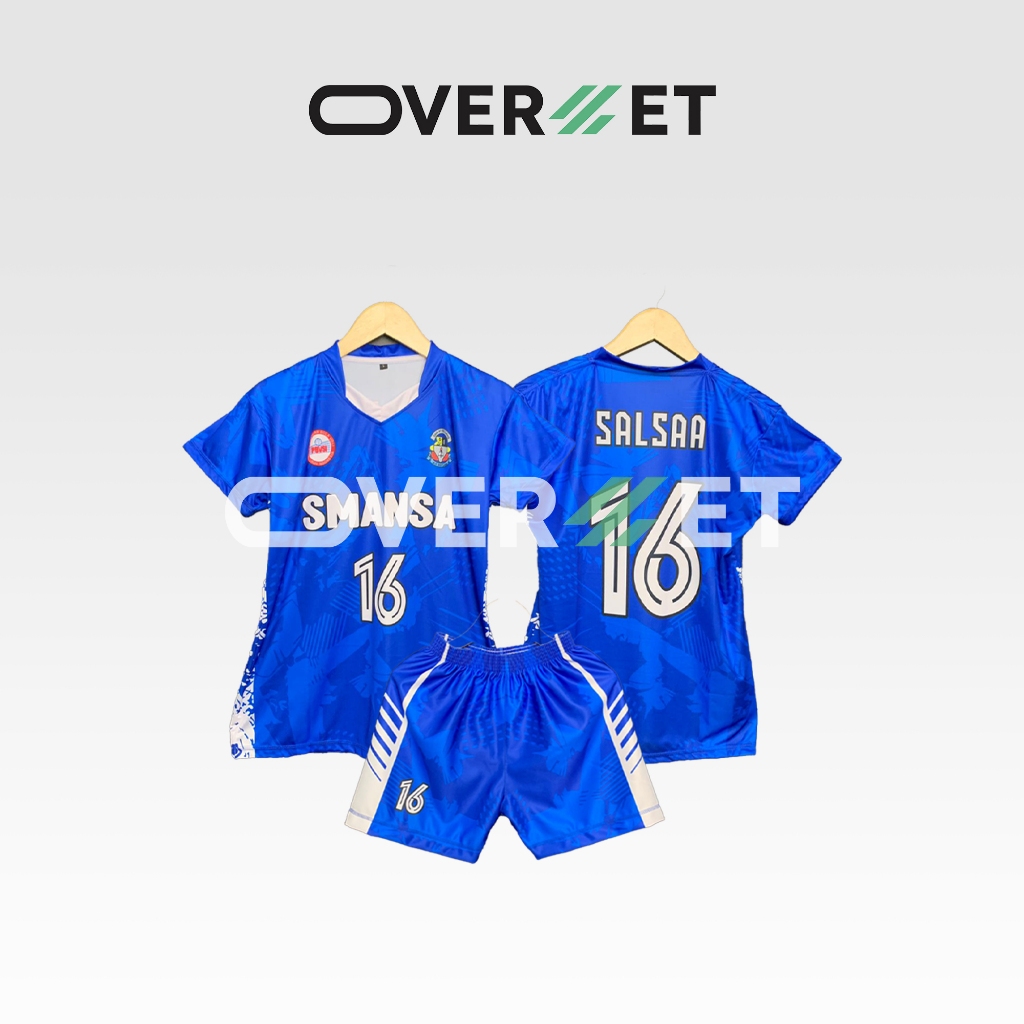 Jersey Volly Custom Voli Biru Smansa – Bisa Nama Nomor - Overset