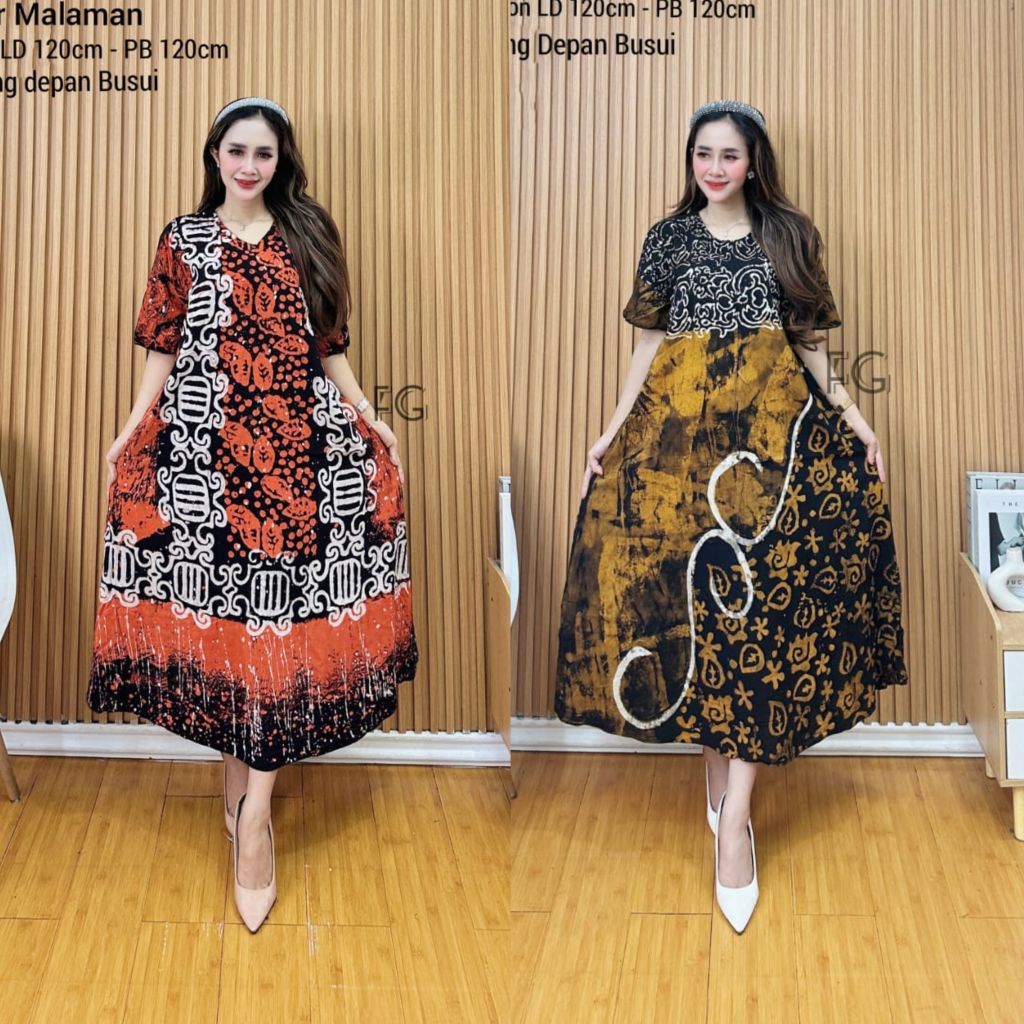 Terbaru - Daster wanita jumbo lengan pendek bahan Twill Rayon Super Premium original viral Busui Bat