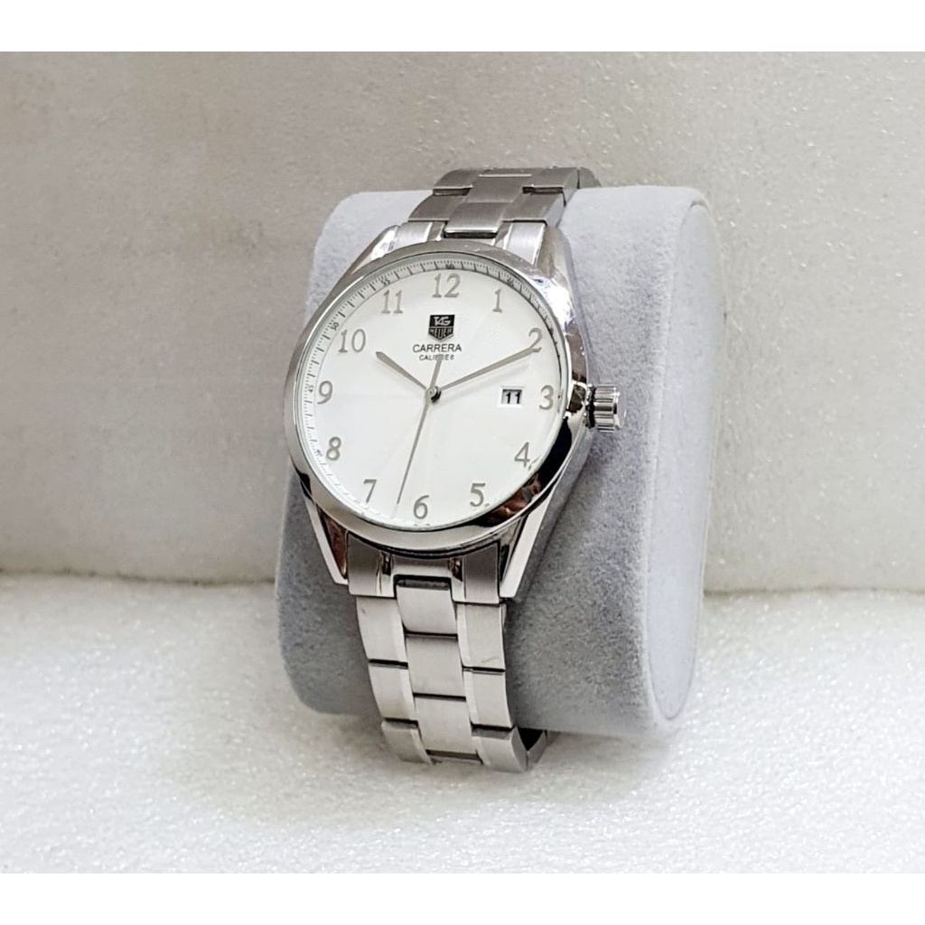 Jam Tangan Pria Sultan TAG HEUER Analog Stainless Steel Elegan ⎮ Kalender Tanggal ⎮ Anti Karat ⎮ Fas