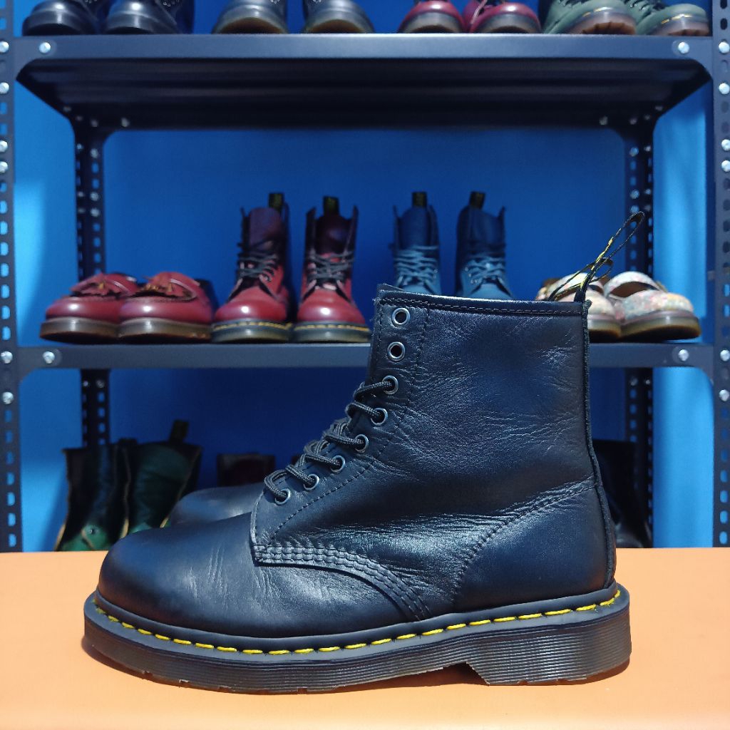 Dr Martens 1460 Black Nappa Leather Boots Size 41 docmart dr. martens second smooth