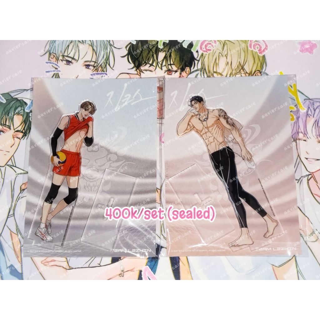[READY] Official Acrylic Standee Jinx TEAM LEZHIN (Sealed) / Jaekyung and Kim Dan / Manhwa Jinx by M