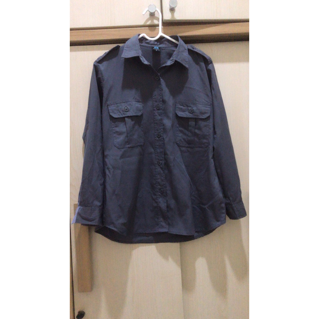 kemeja PDH warna abu