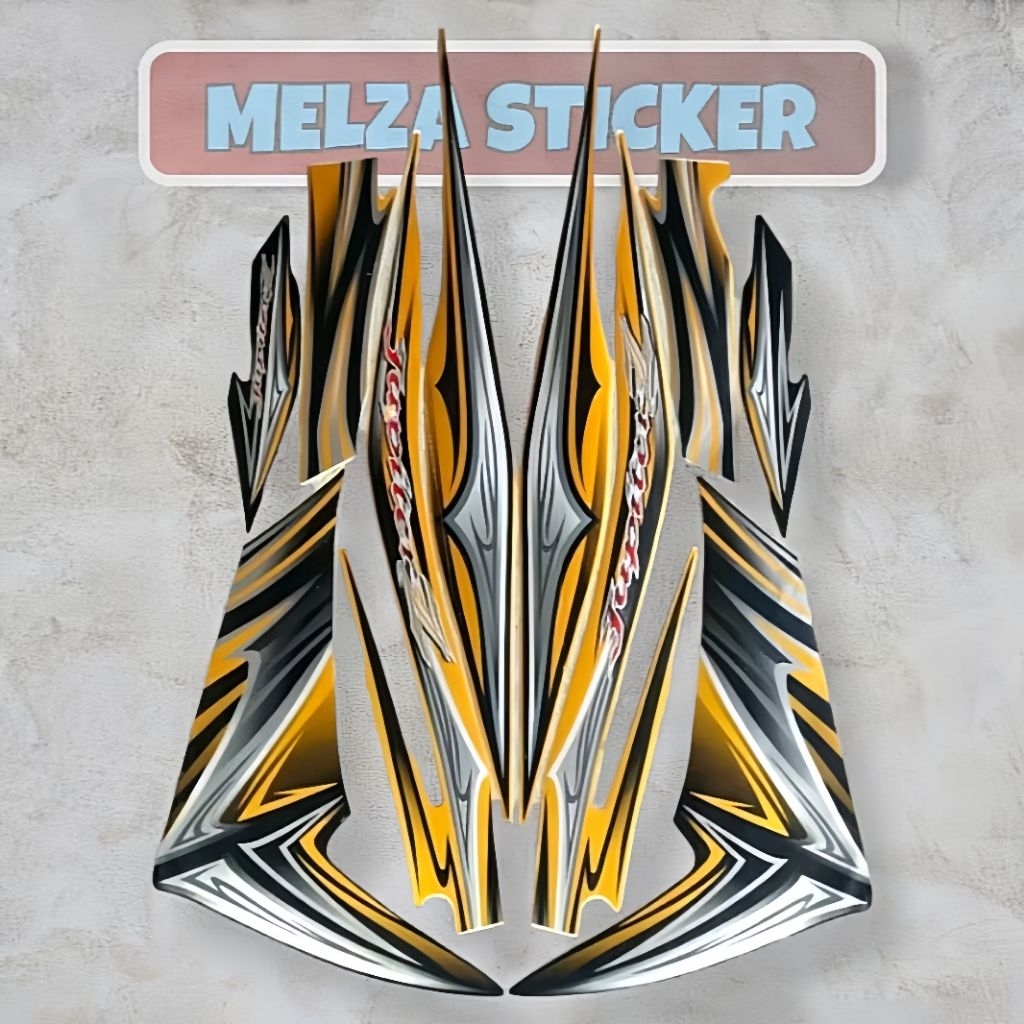 stiker striping Yamaha Jupiter Z robot 2011 gold