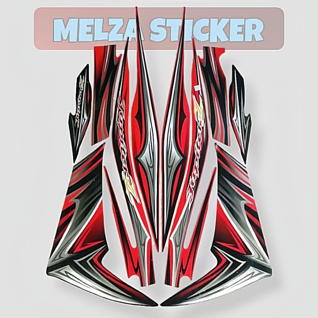 striping stiker list body Yamaha Jupiter Z robot 2011 warna merah