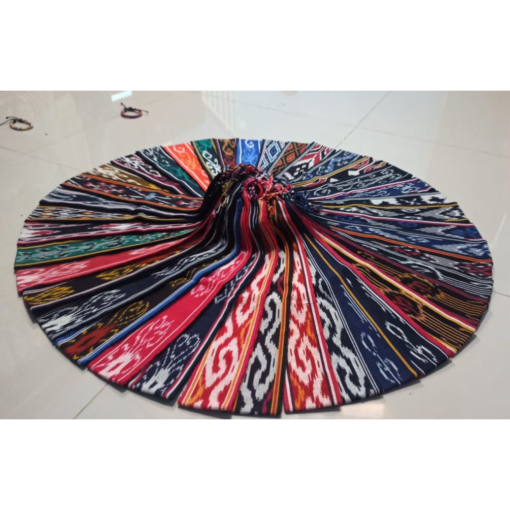 Ikat Kepala Tenun Etnik Tradisional Motif Blanket Sumba Ntt/syal selendang bahan aksesoris souvenir 