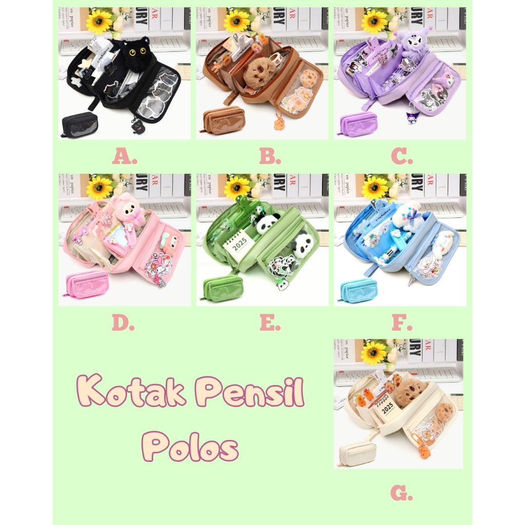 

OPEN PO Kotak Pensil Polos tidak dapat sticker