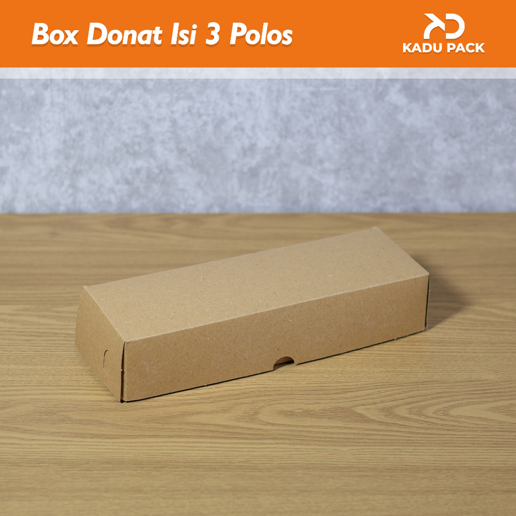 Isi 40 Pcs Box Dus Donat Full Laminasi isi 3 | 27x9x5,5 cm | 325 GSM | Polos