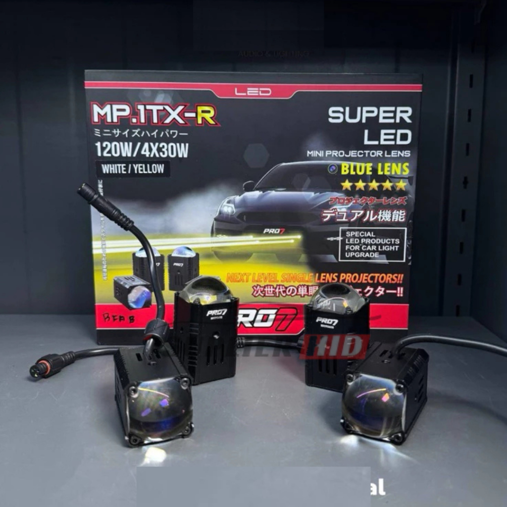 [EXTRA BONUS KAOS] MINI PROJIE Pro7 MP.1TX-R Super LED Blue Lens 4x30W / MP1TXR / MP 1TX R / MINI PR