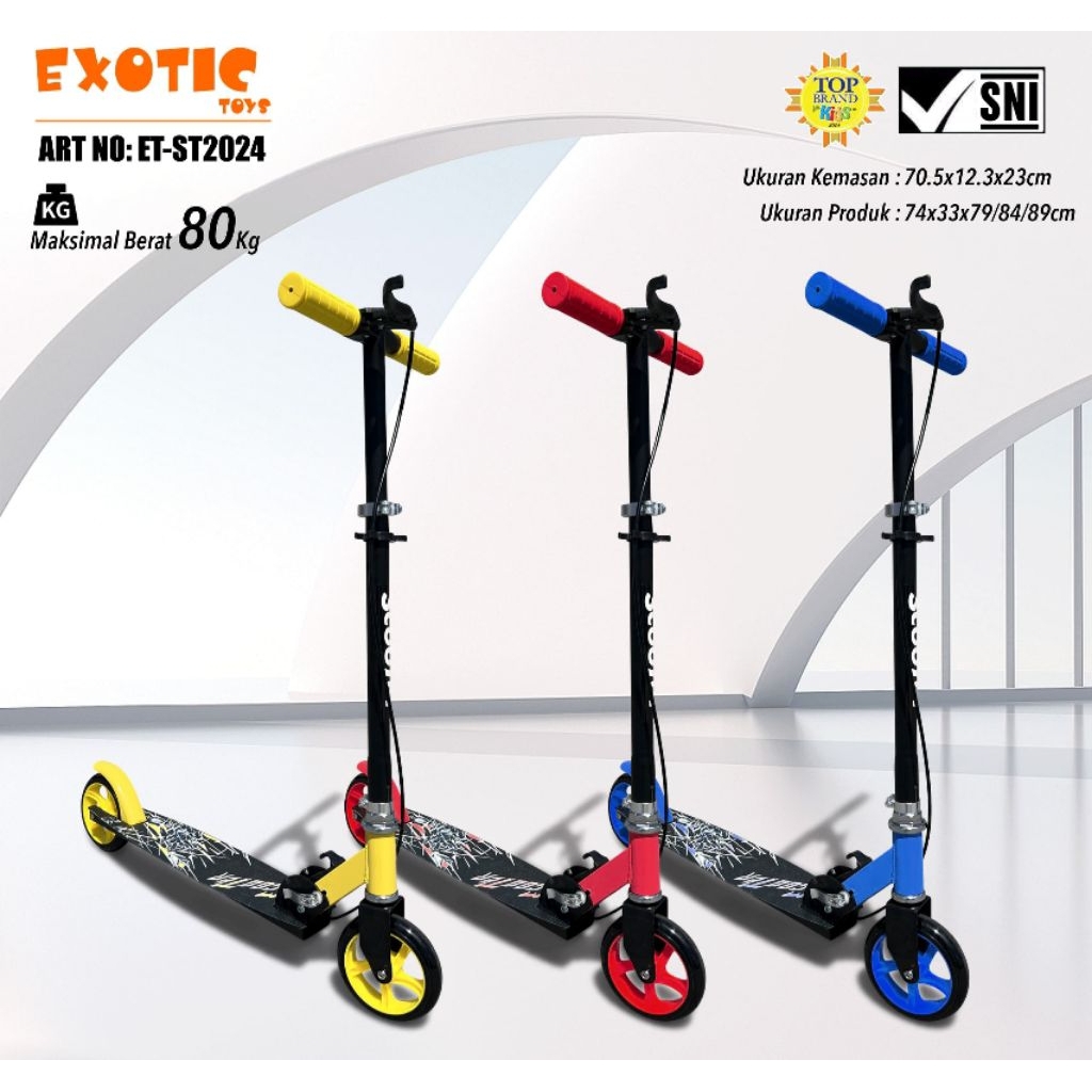 Skuter Anak ET ST 2024 Besi Scooter Exotic Anak