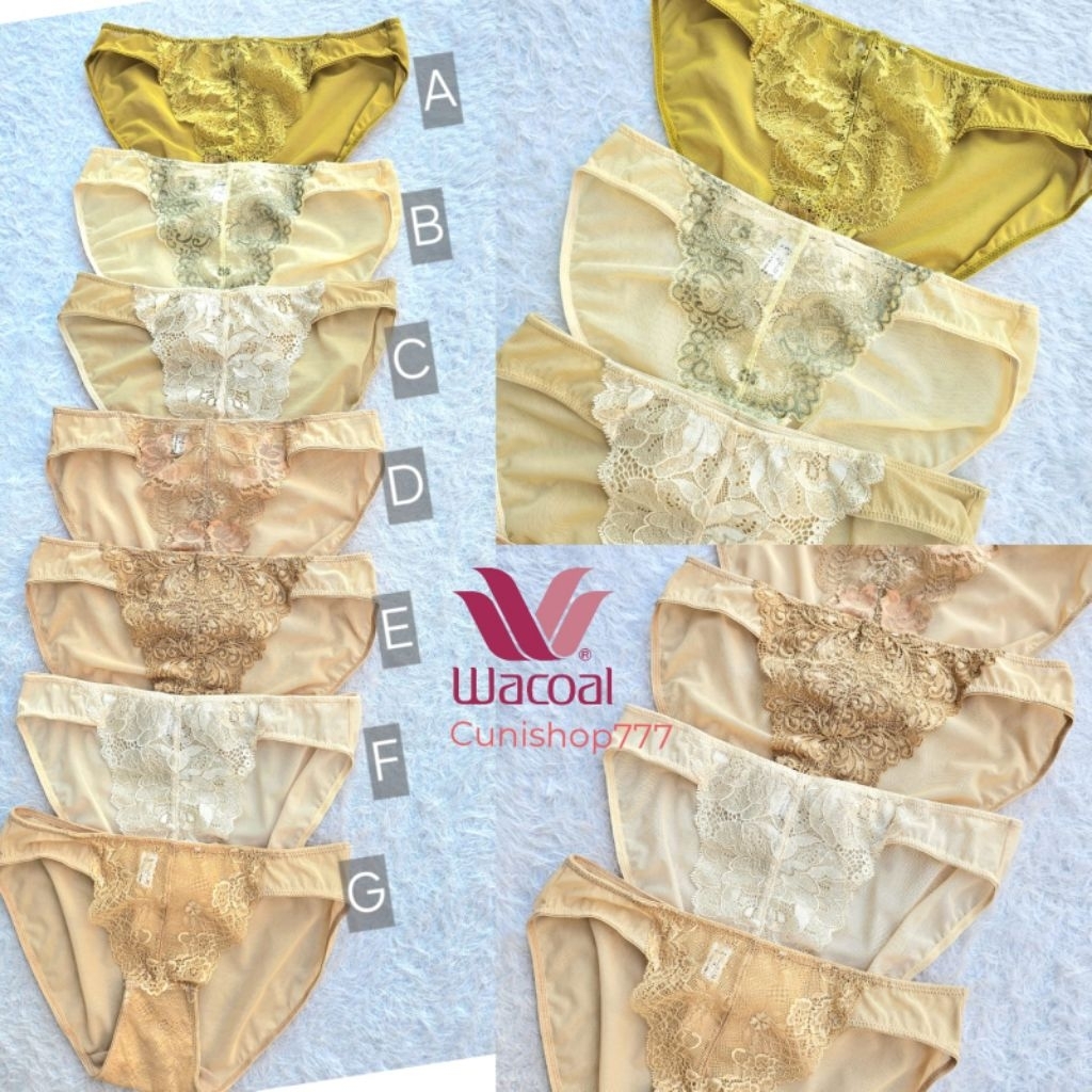 PANTY WACOAL MINI LACE SEXY IP 4065 M L FLOWER CD WANITA RENDA CELANA DALAM TRANSPARAN