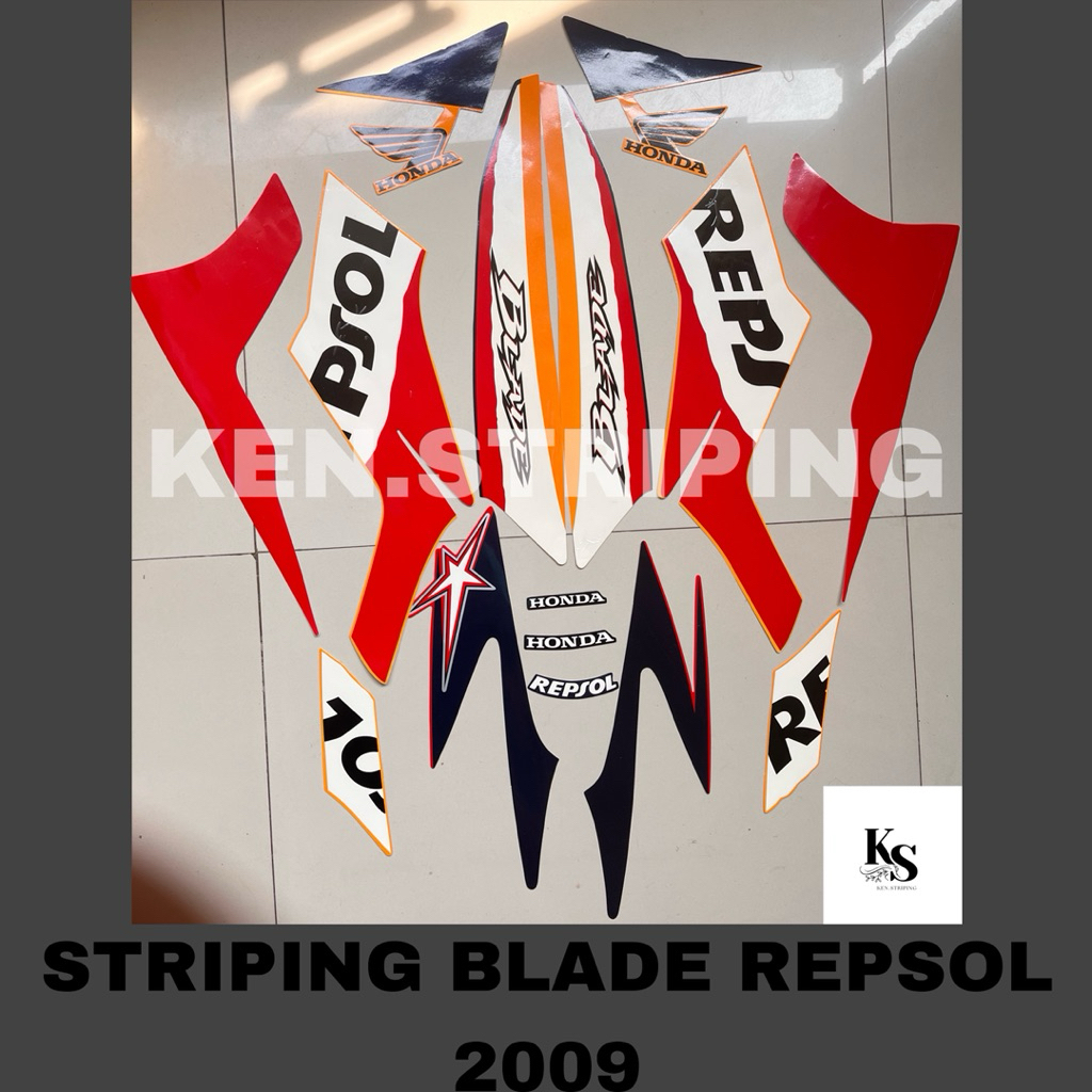 Striping Stiker Blade Repsol 2009