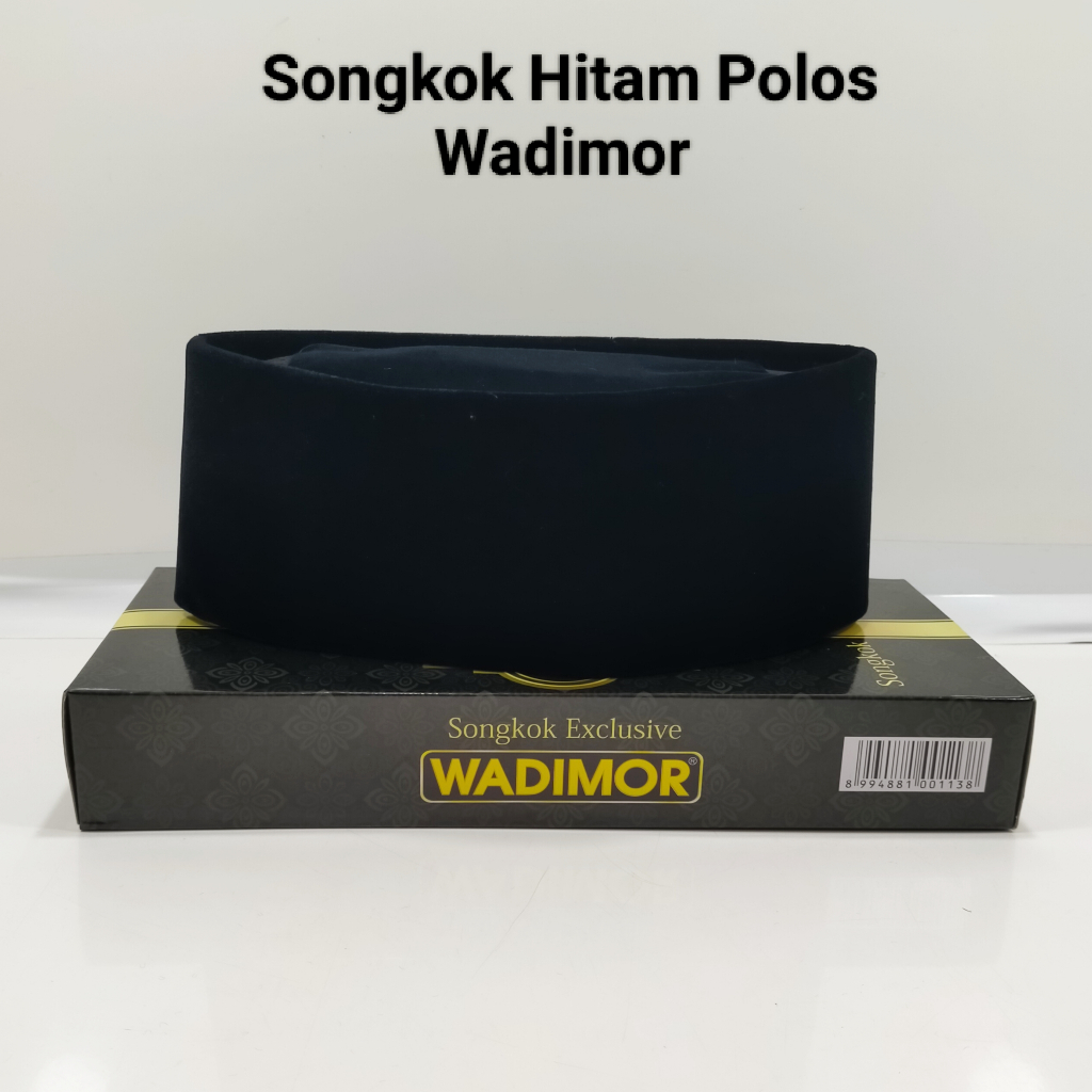 Peci Songkok Wadimor Hitam Polos Ac Wadimor Original