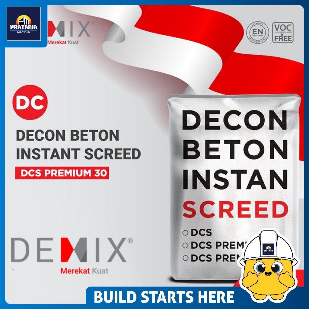DEMIX – BETON INSTAN PERATA LANTAI DECON SCREED DCS PREMIUM K300 50KG