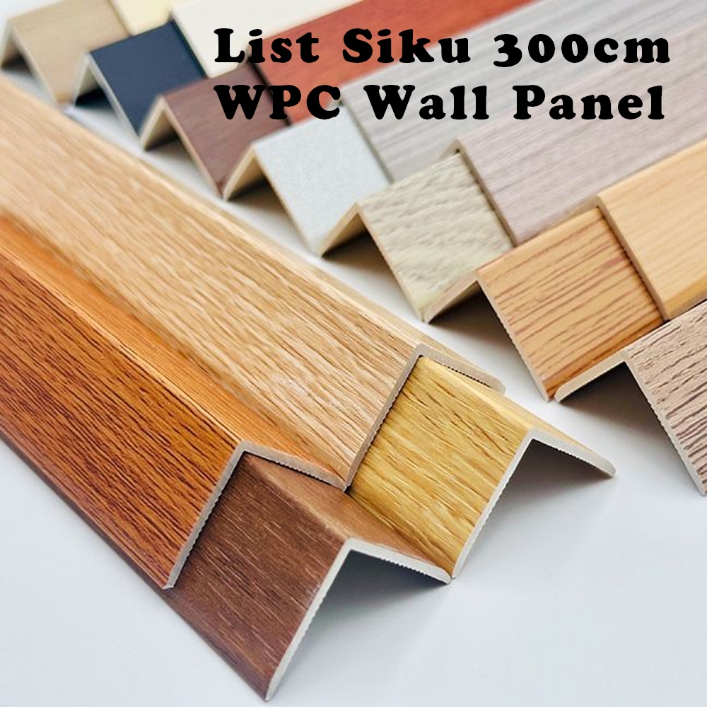 LIST SUDUT SIKU L WPC/ LIST PENUTUP WPC PER BATANG LIS WALL PANEL LIS WPC