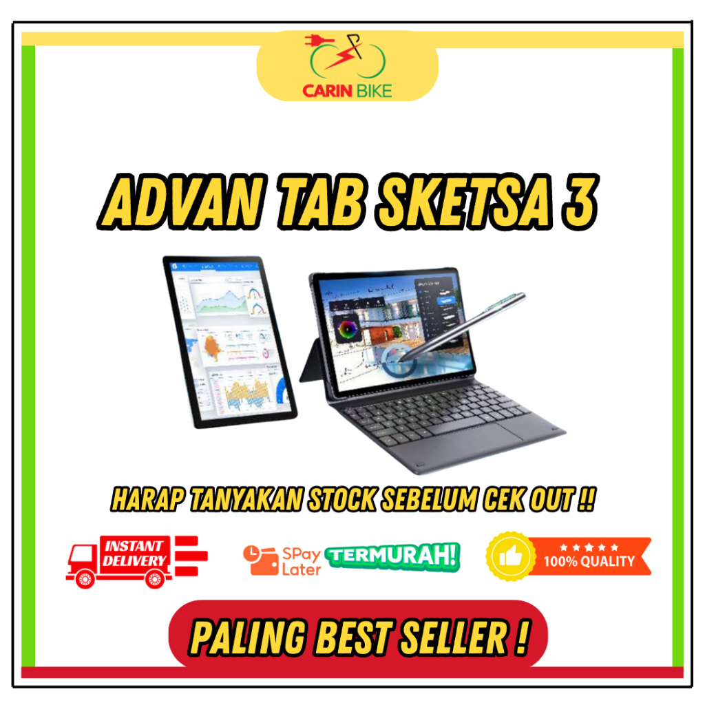 ADVAN TAB SKETSA 3 6/128 GB BONUS KEYBOARD + CASE