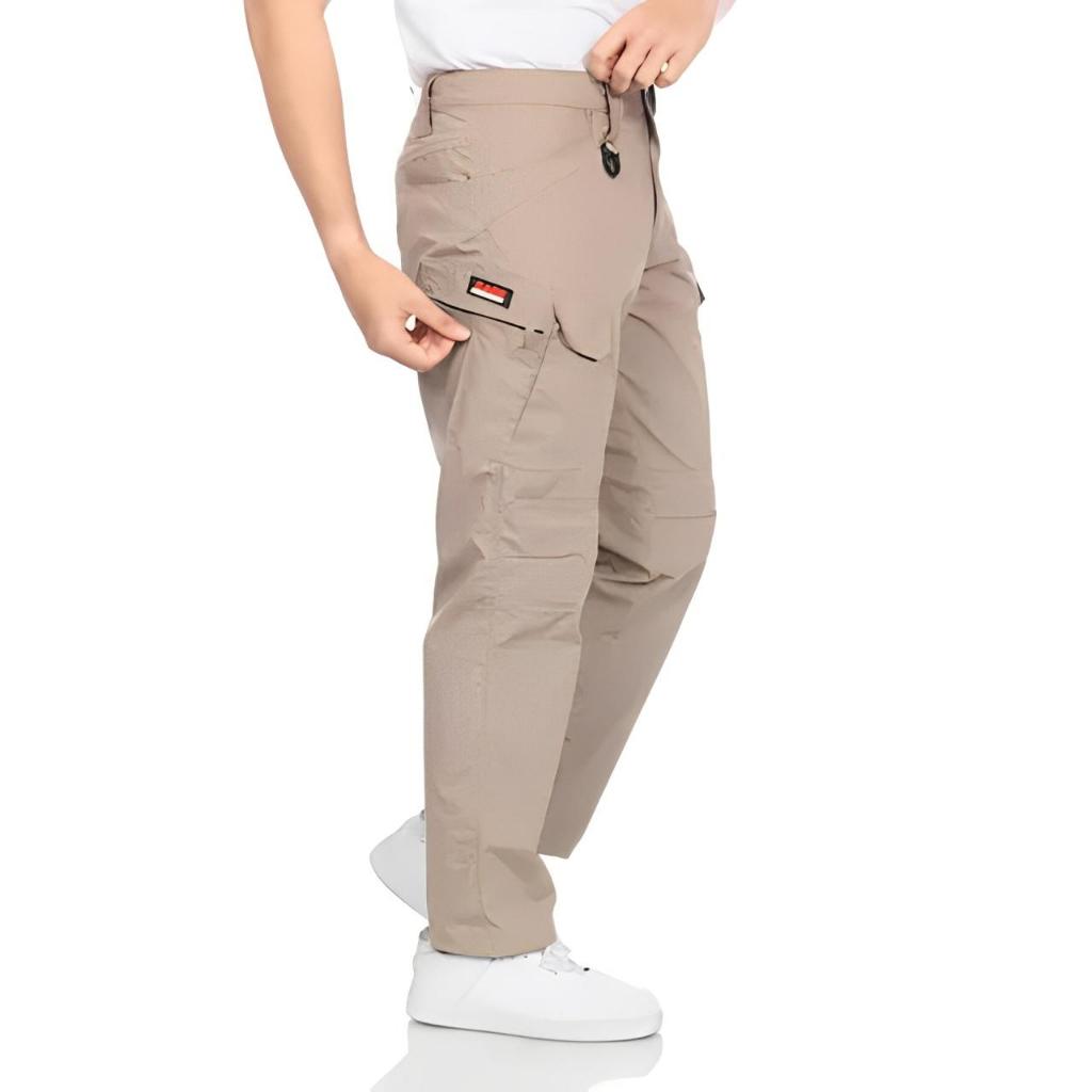 NURSIPAH Celana Panjang ORIGINAL  Tactical Cargo Pdl Pria  wanita Bahan Tebal  Krem TR