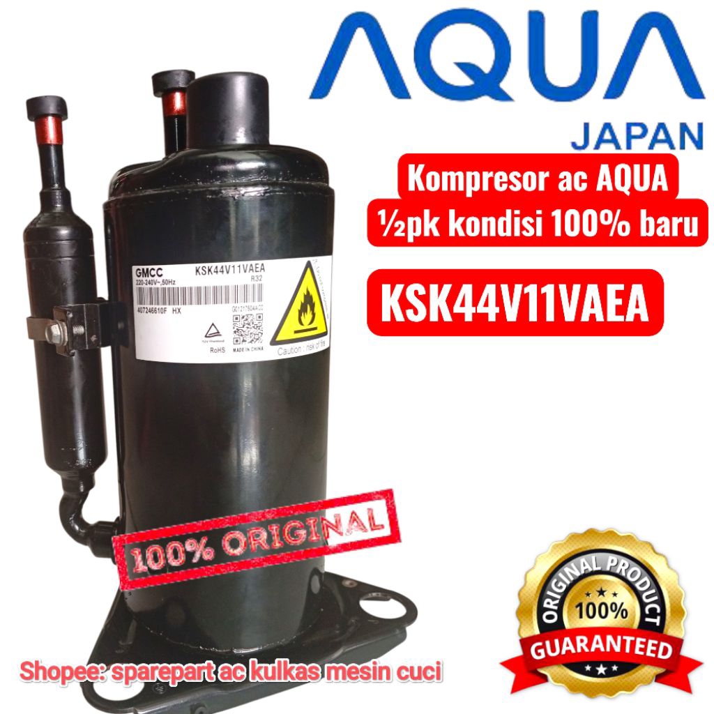 kompresor ac AQUA R32 1/2 PK kompresor outdoor ac aqua original KSK44V11VAEA
