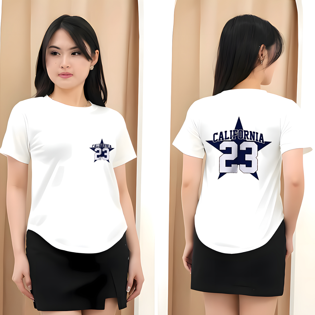 Kaos Oval Abg Perempuan Angka/Kaos Slim Fit Wanita O neck Angka