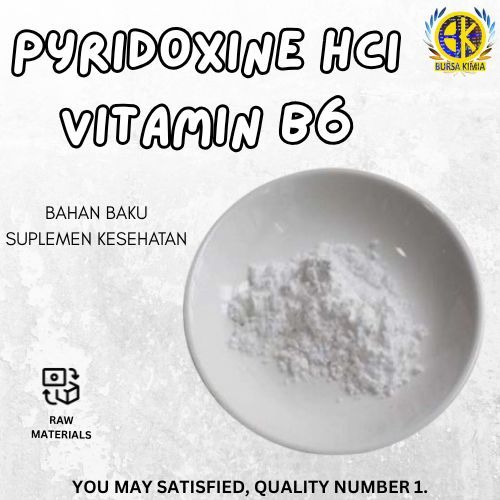 Vitamin B6 Pyridoxine Hydrochloride 25gr / Dukung Kesehatan Imun Vit B6 High Quality