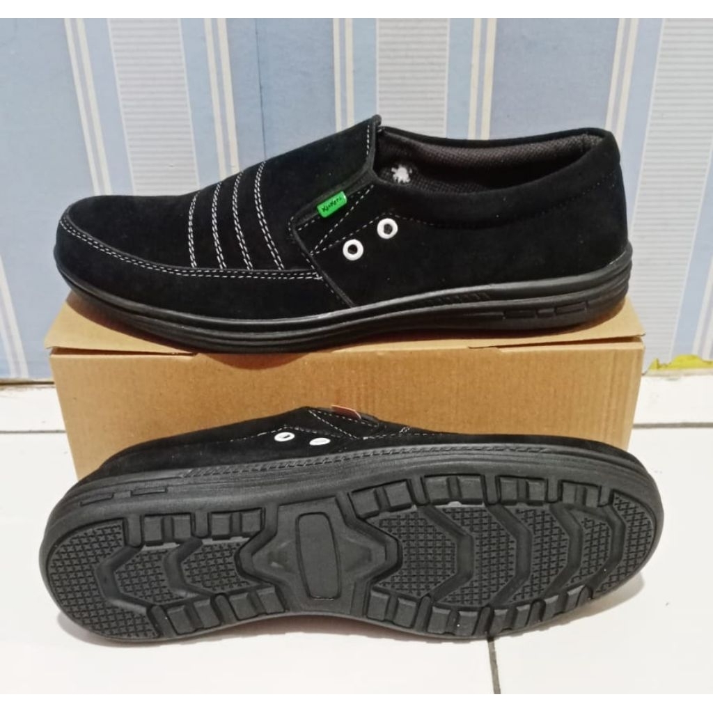Sepatu Santai pria Suede sepatu pria trend kekinian