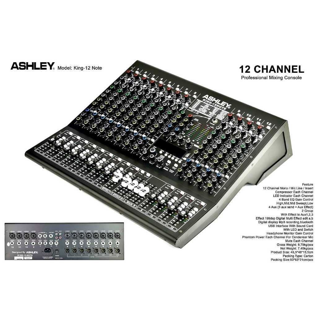 Mixer ASHLEY KING 12 NOTE ORIGINAL
