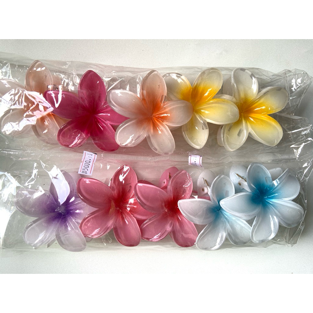 KIDS IKAT RAMBUT JEPITAN HAIR MOTIF BUNGA KAMBOJA BERMACAM WARNA JEDAI