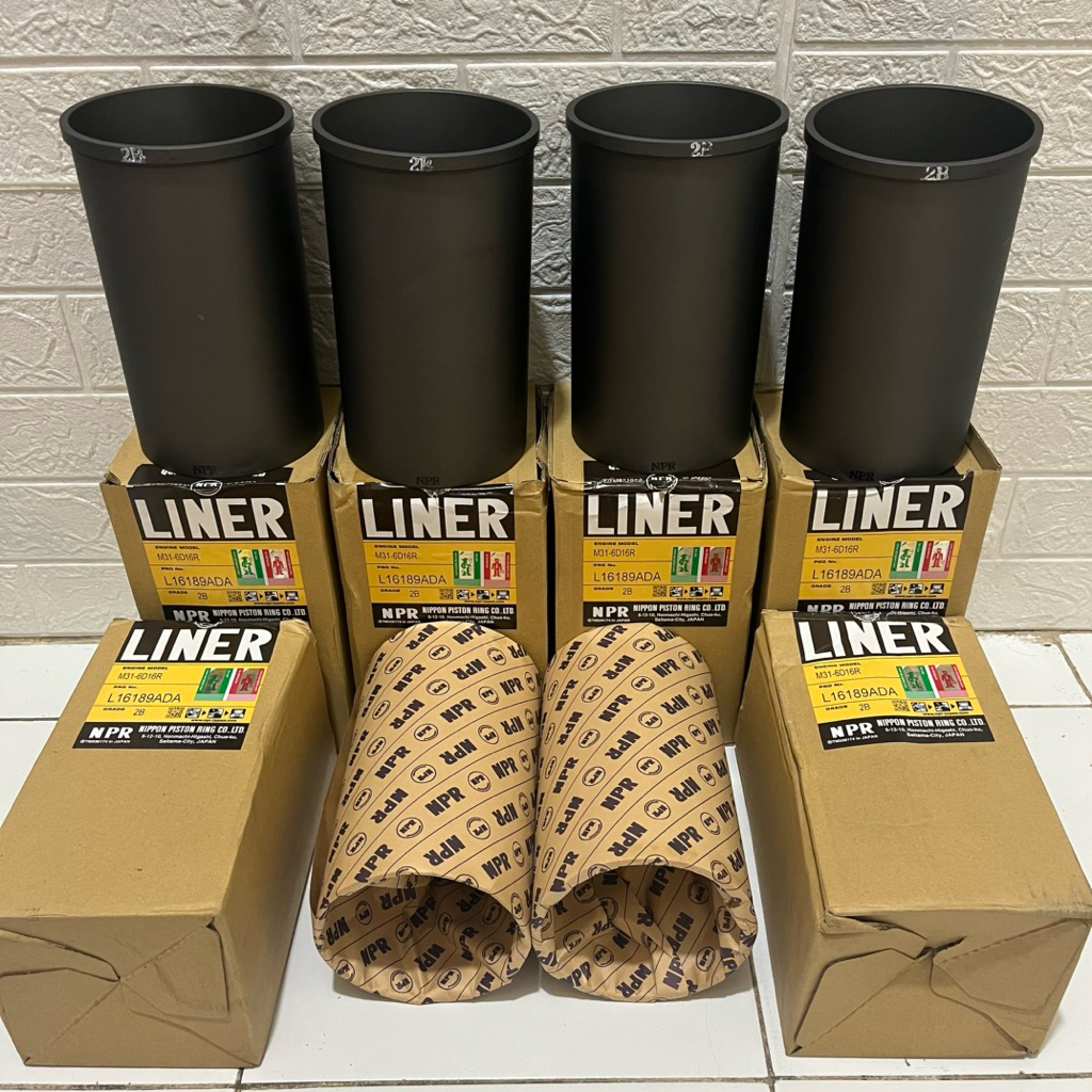 LINER BORING MITSUBISHI NPR JEPANG 6D16 TIPE 2B L16189ADA 1SET TANPA BIBIR